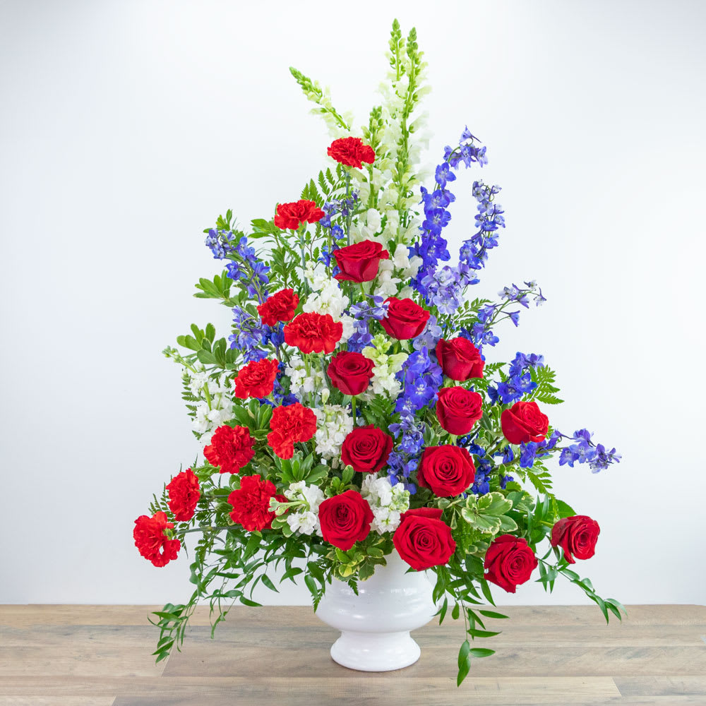 Valiant Honor Urn Flower Bouquet