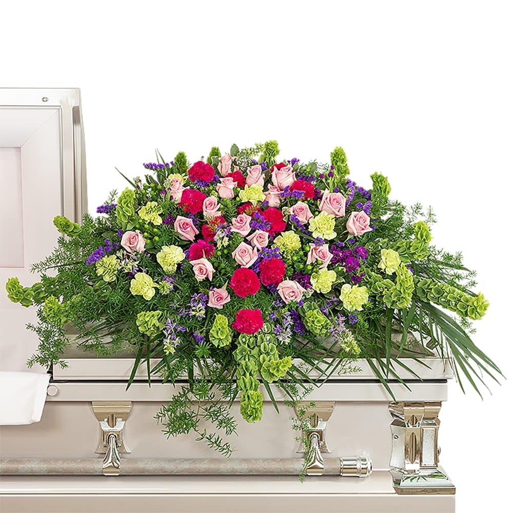 Always Remembered Casket Spray Flower Bouquet
