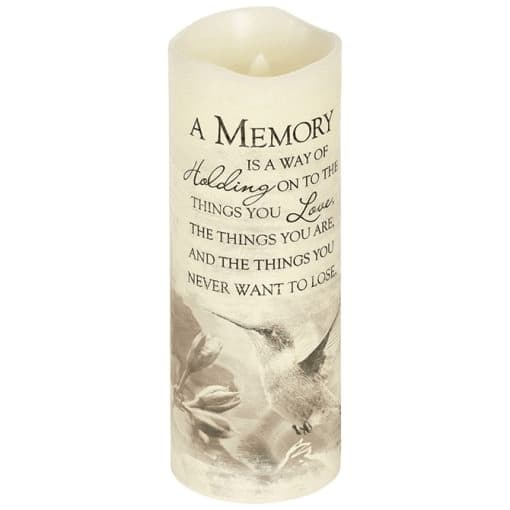 Everlasting Glow With Premier Flicker "A Memory" Candle 8" x 3" Flower Bouquet