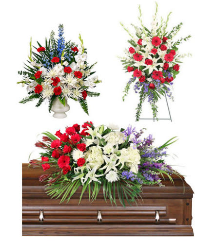 Brave Memorial Sympathy Collection (3 pcs ) Flower Bouquet