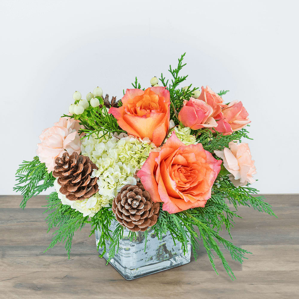 Frosted Peach Lane Flower Bouquet