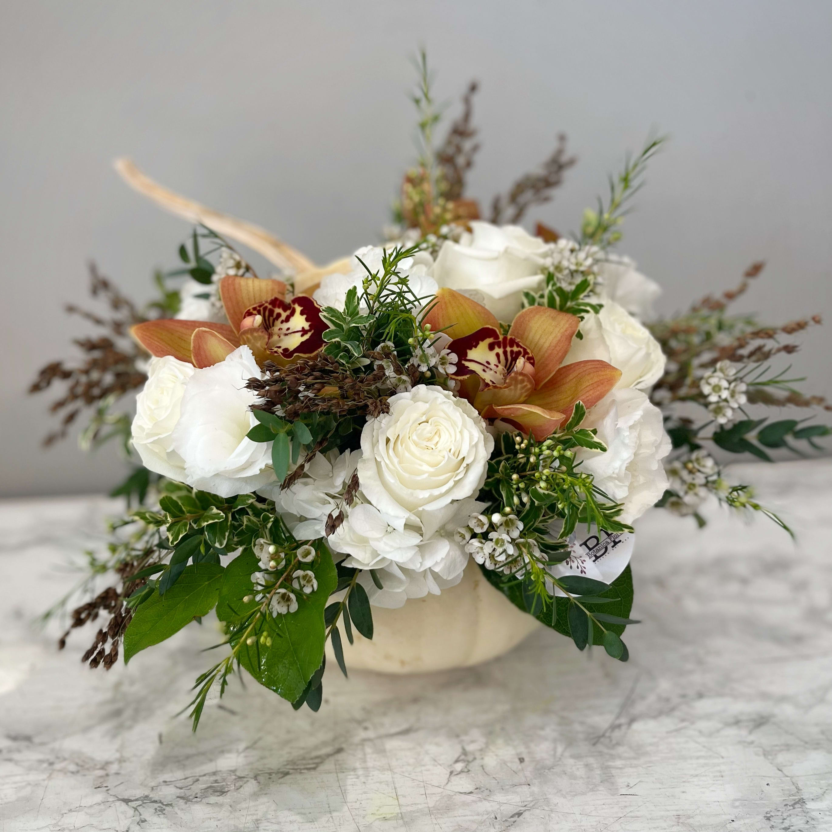 White Pumpkin Flower Bouquet