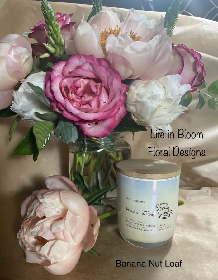 Banana Nut Loaf Soy Candle 8oz White Lux Jar