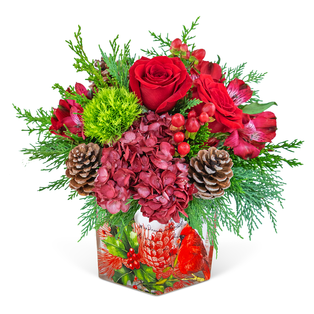 Cranberry Forest Cardinal Flower Bouquet