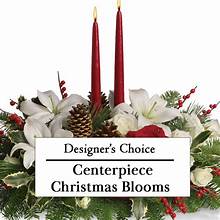 Designer's Choice Holiday/Christmas Centerpiece H-7100 (Specify at checkout in "Florist Notes" if you want candles)
