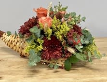 Harvest Cornucopia Flower Bouquet