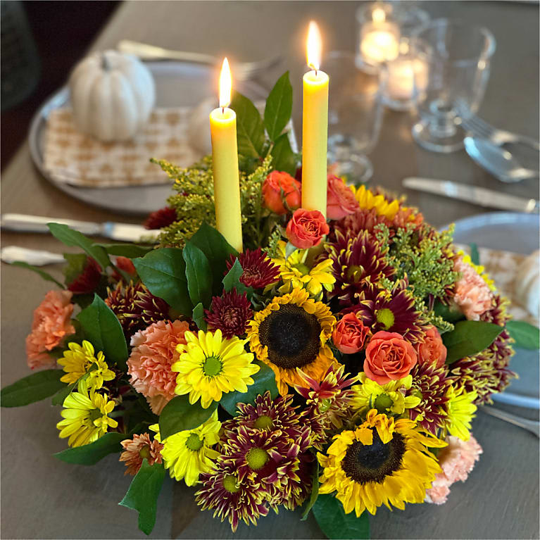 Autumn Harmony Centerpiece Flower Bouquet