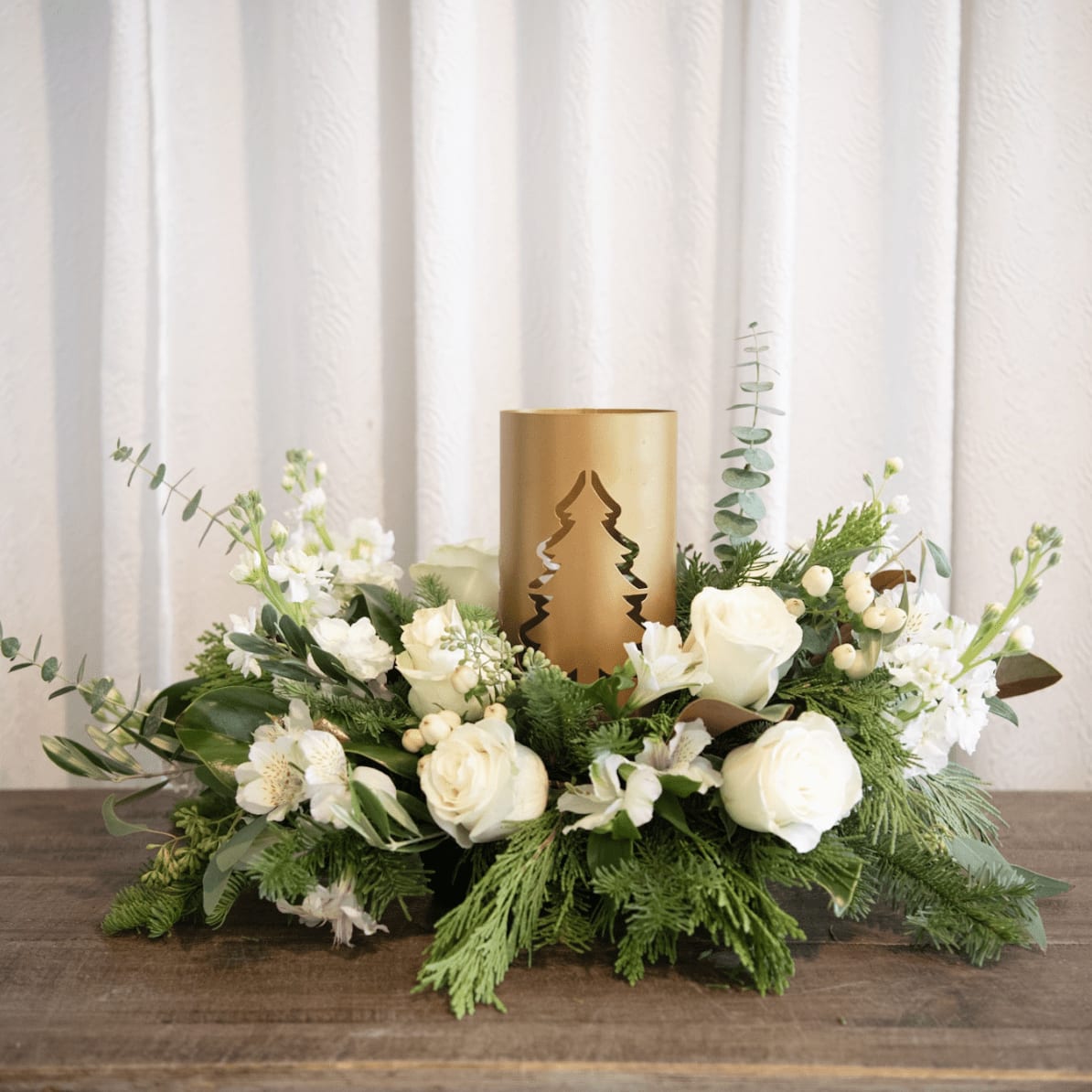 Frosty Glow Candle Centerpiece