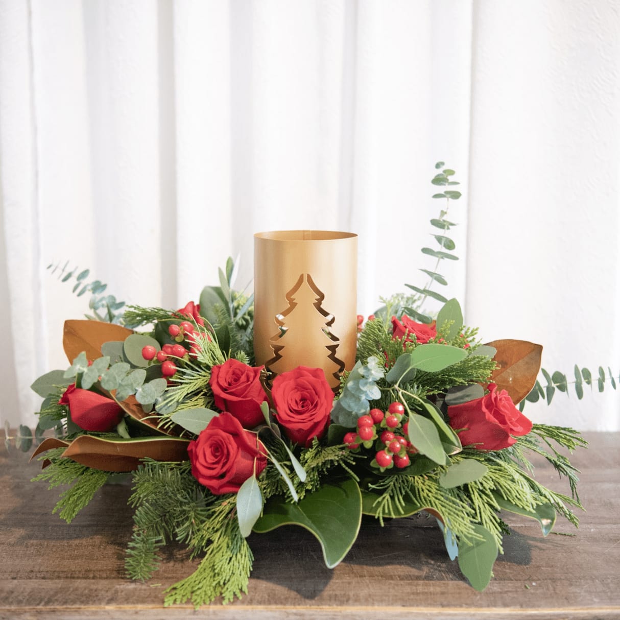 Merry and Bright Candle Centerpiece