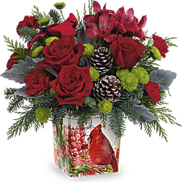 Teleflora's Ode To The Cardinal Bouquet Flower Bouquet