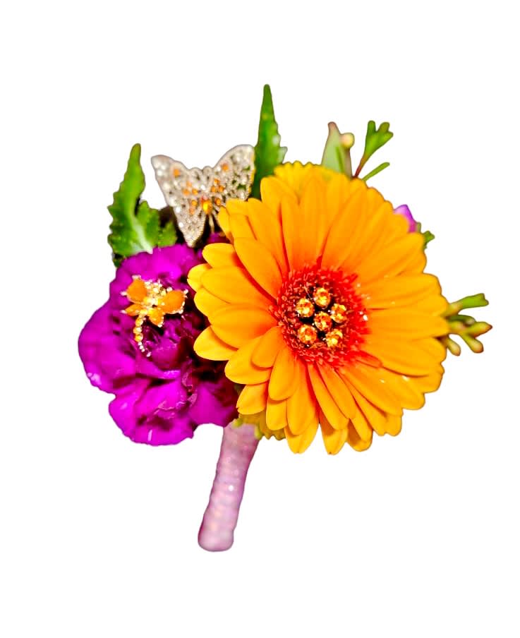 Neon Nectar Boutonniere
