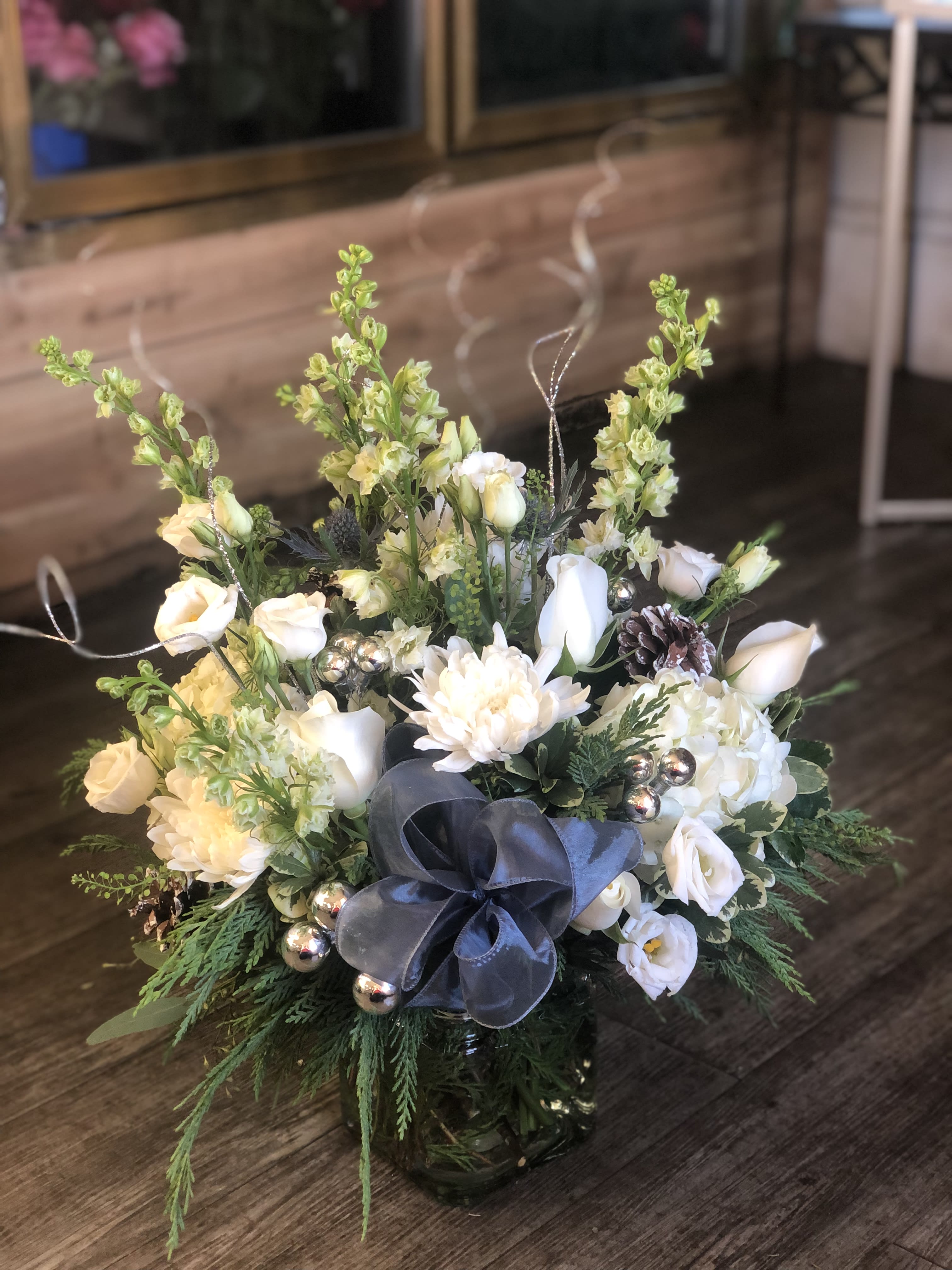 Winter Frost Elegance Flower Bouquet