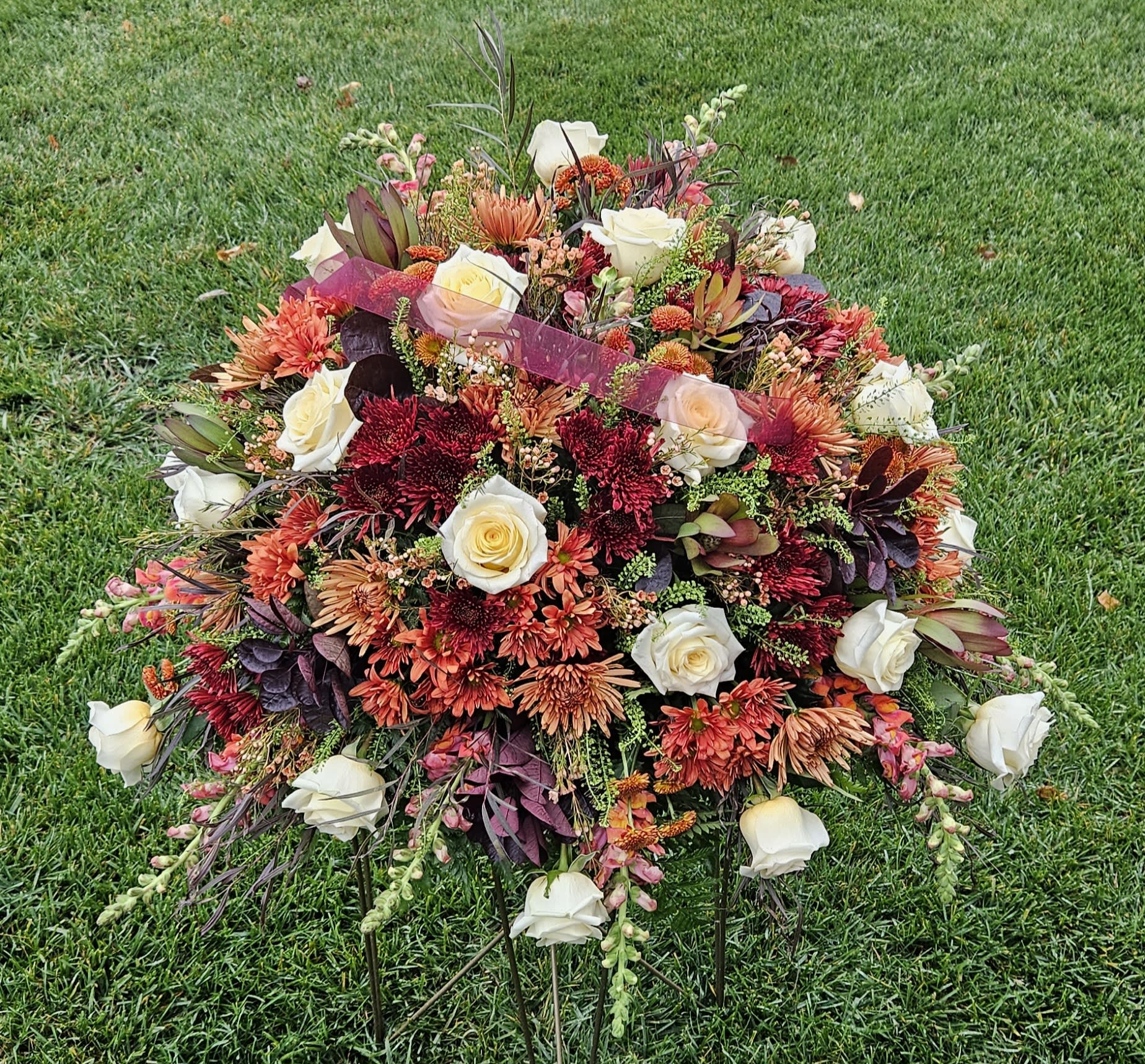 Rustic Remembrance Casket Cover