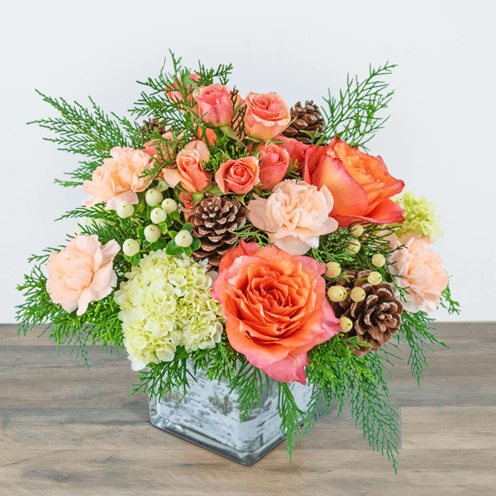 Peachy Woodland Flower Bouquet