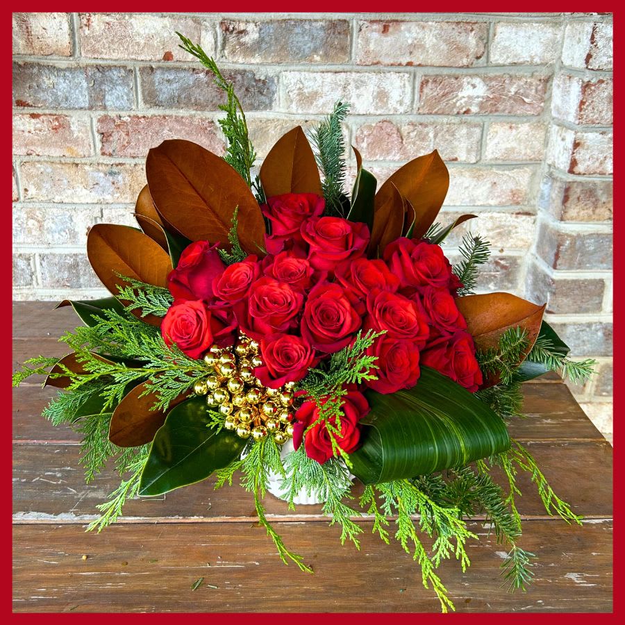 Opulent Christmas Roses Flower Bouquet