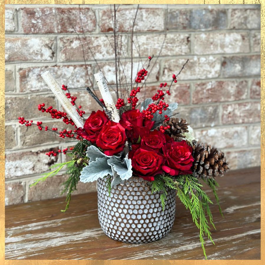 Modern Holiday Flower Bouquet