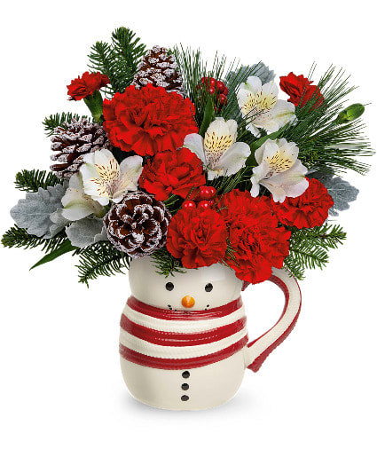 Send A Hug Christmas Frosty Bouquet Mug