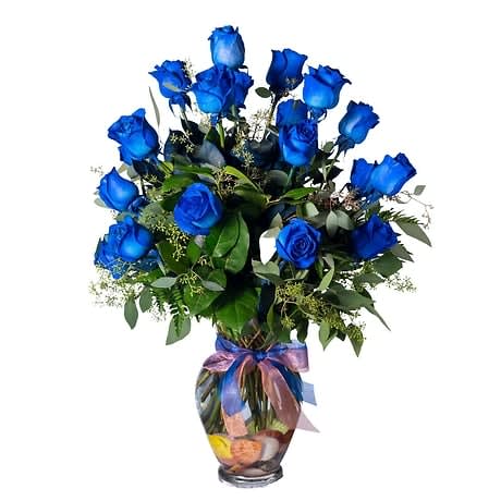 2 Doz Blue Roses