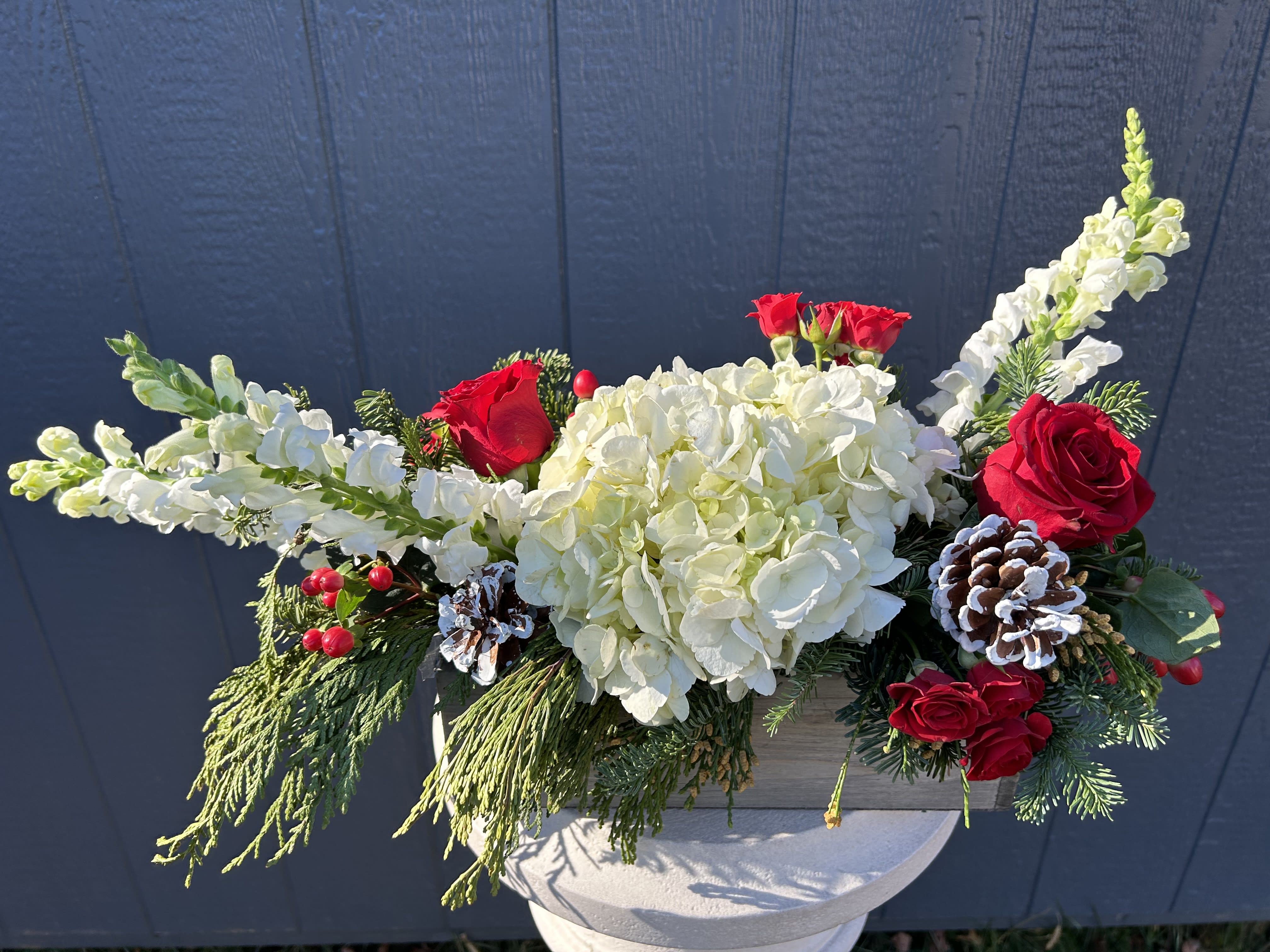 Evergreen Romance Arrangement Flower Bouquet