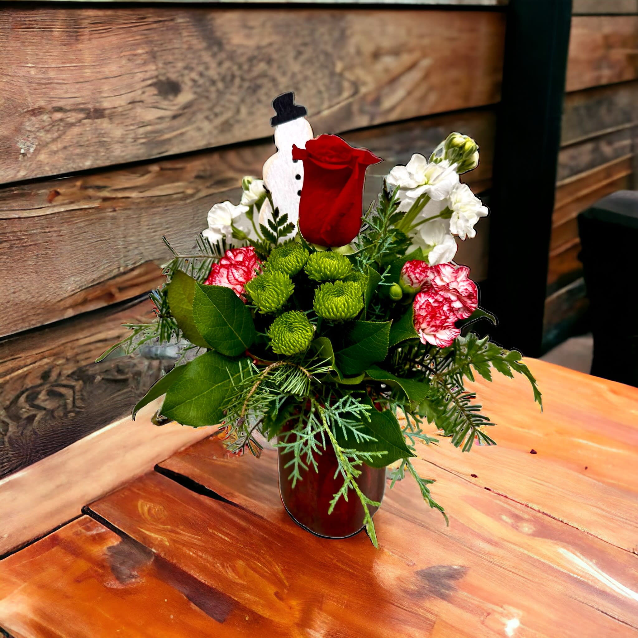 Frosty Blooms Christmas Bouquet