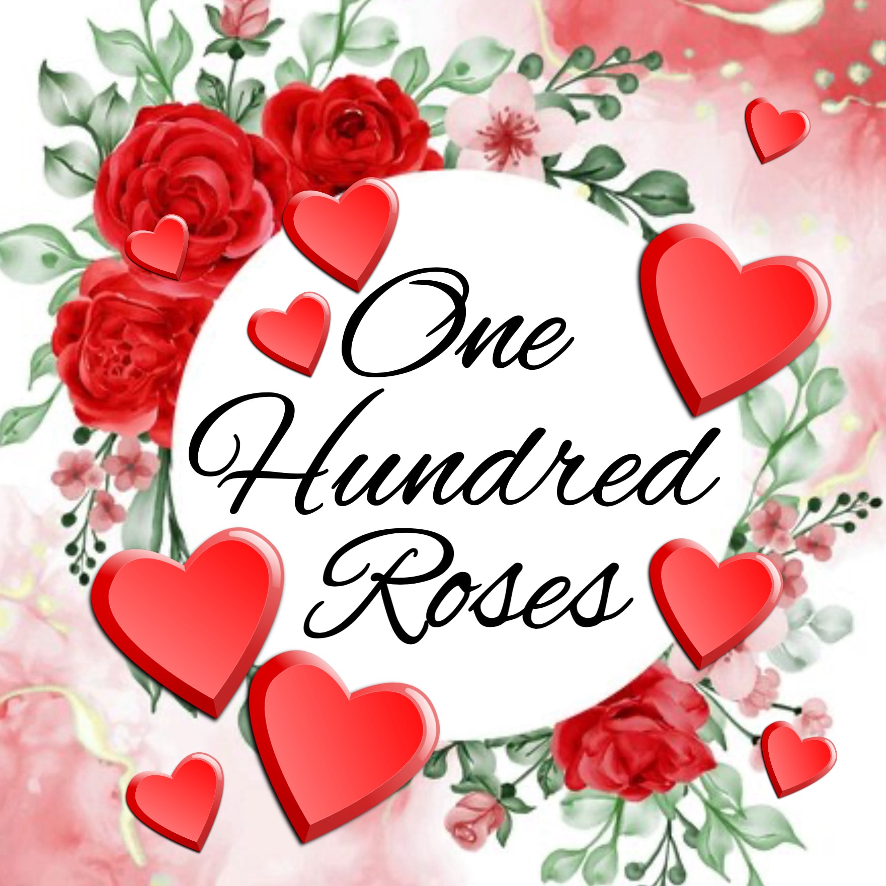 100 Valentine Roses