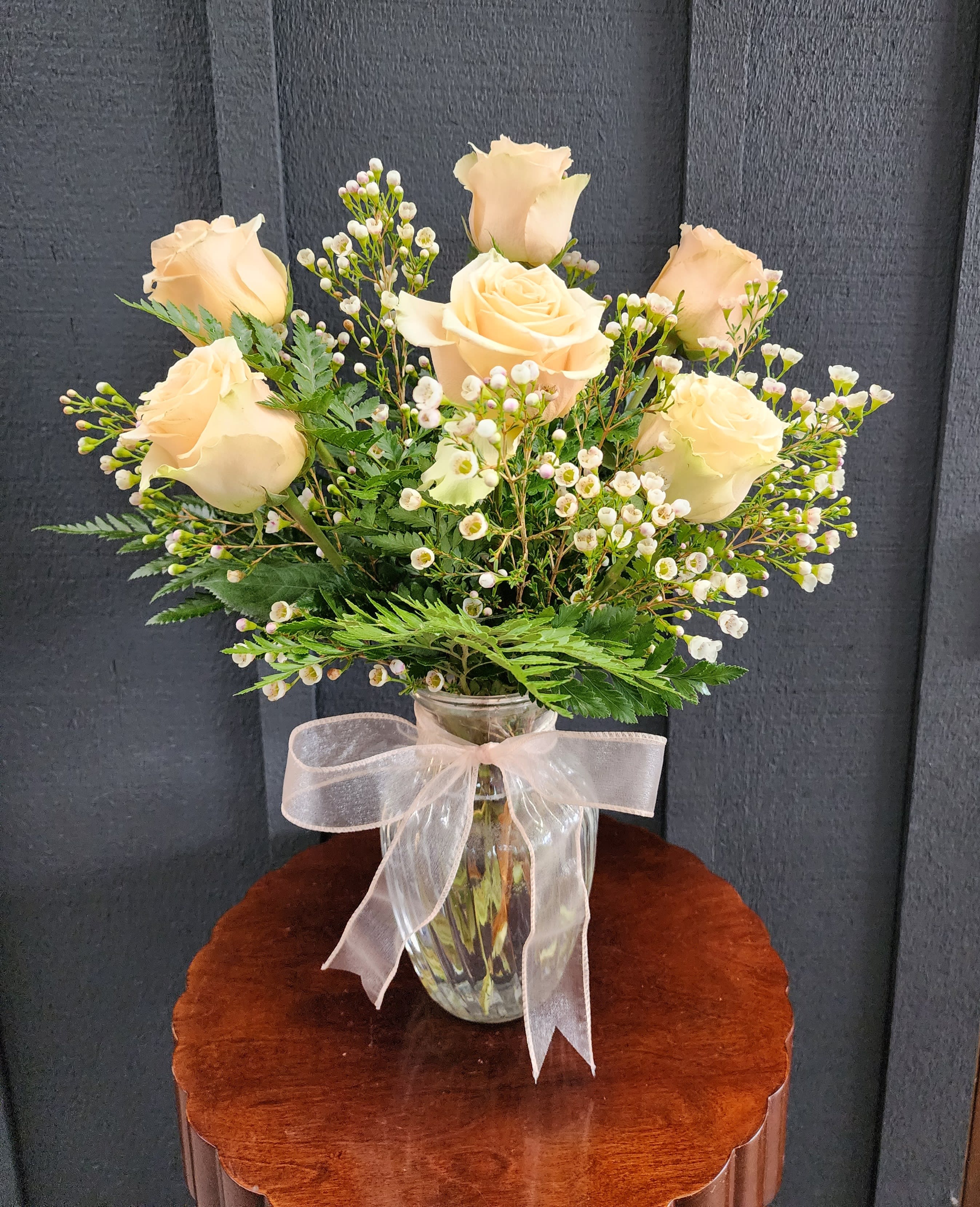 Peach Roses Flower Bouquet