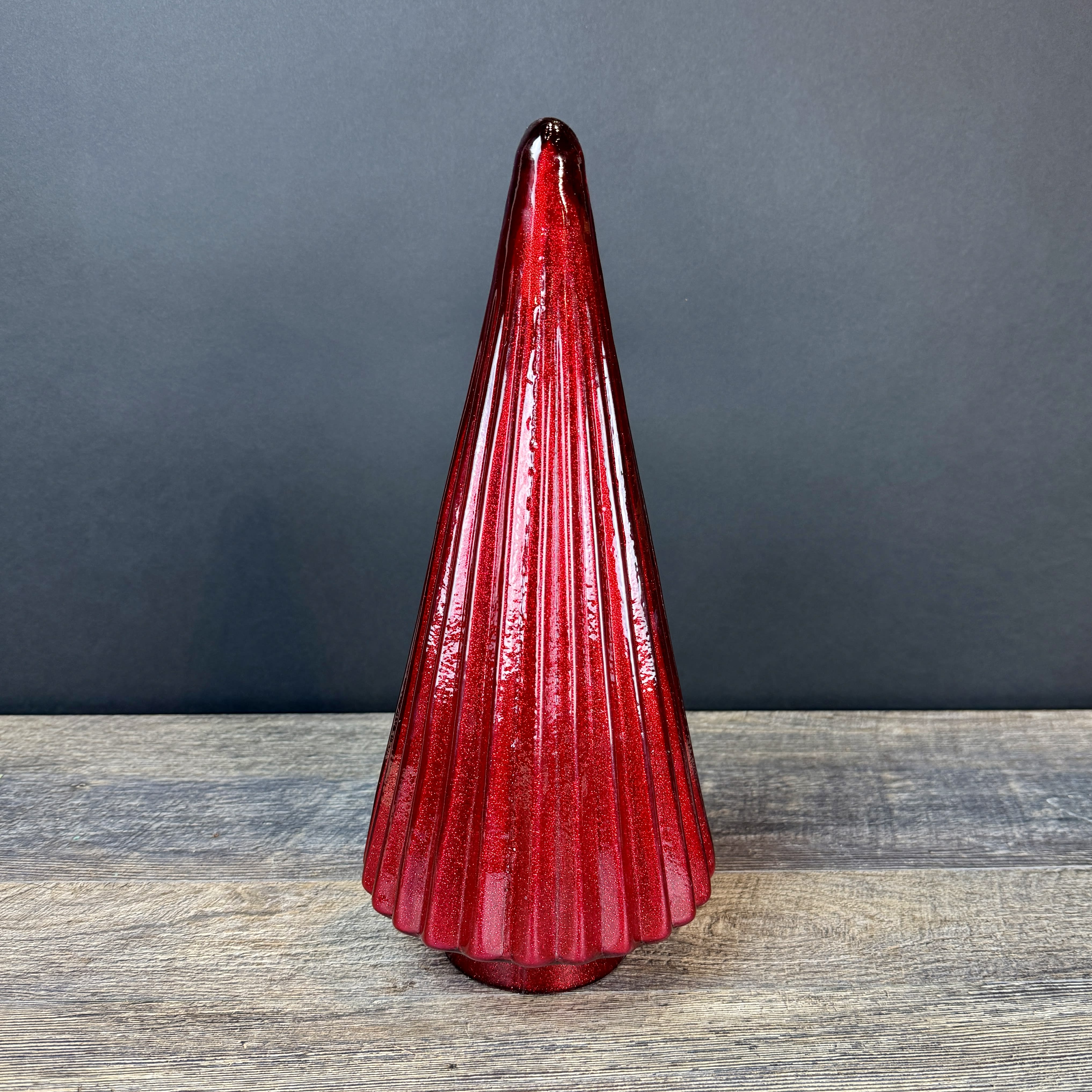 Raz Imports 4338310 Red Glass Tree 21.5"