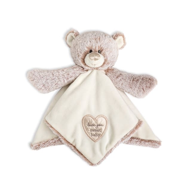 Teddy Rattle Blankie - Neutral