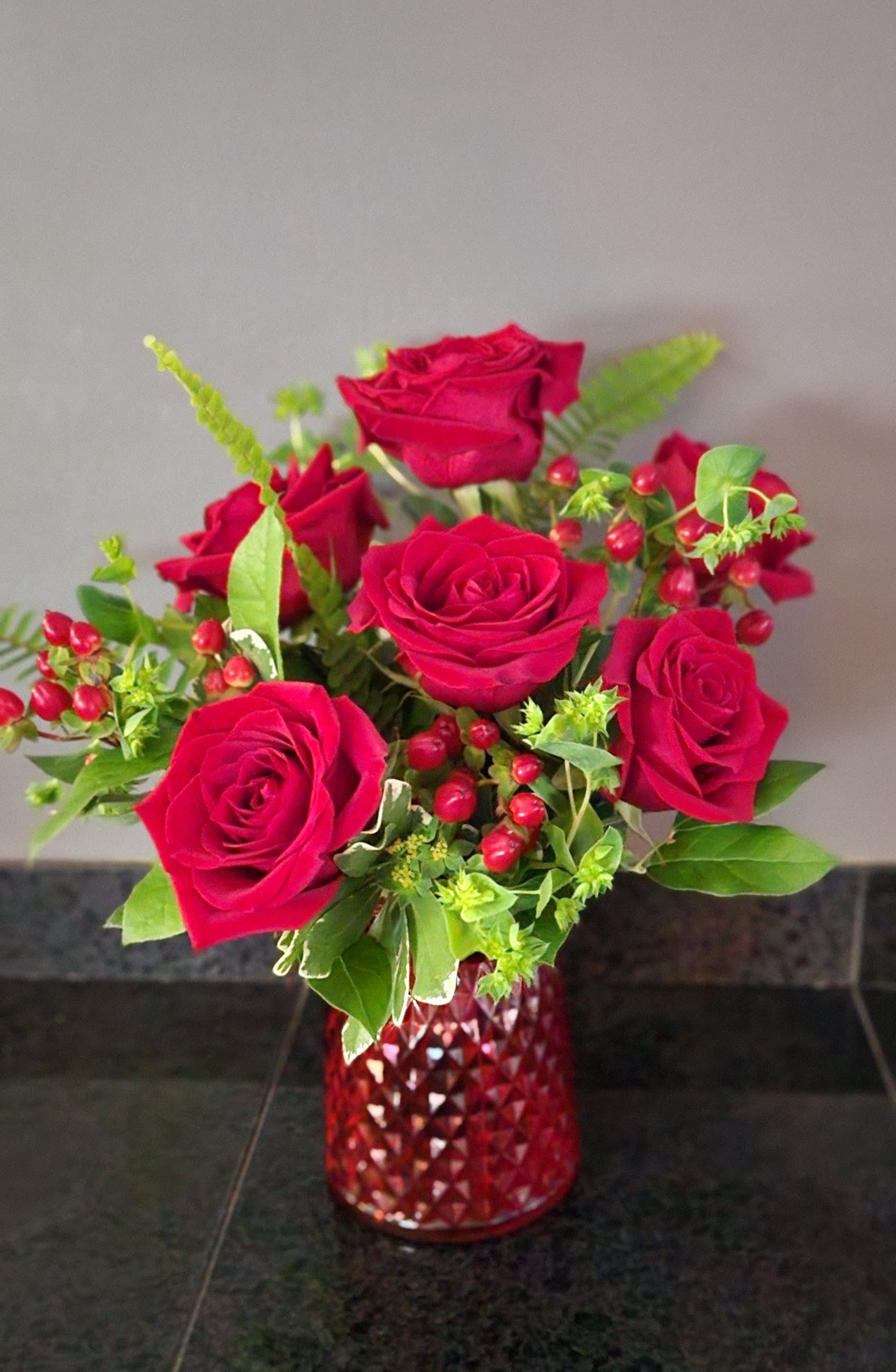 Half Dozen Red Roses