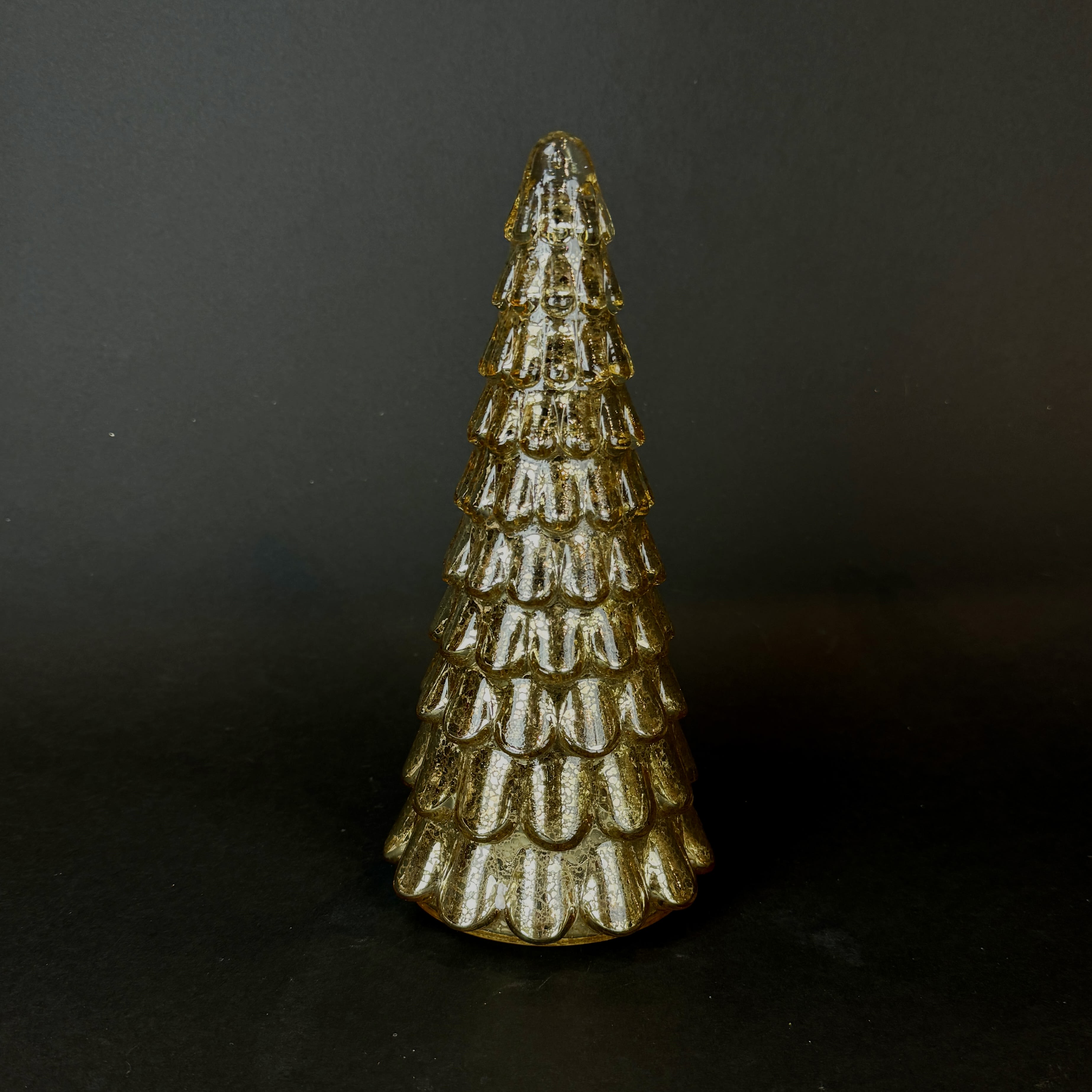 Gold Mercury Glass Tree 10" H