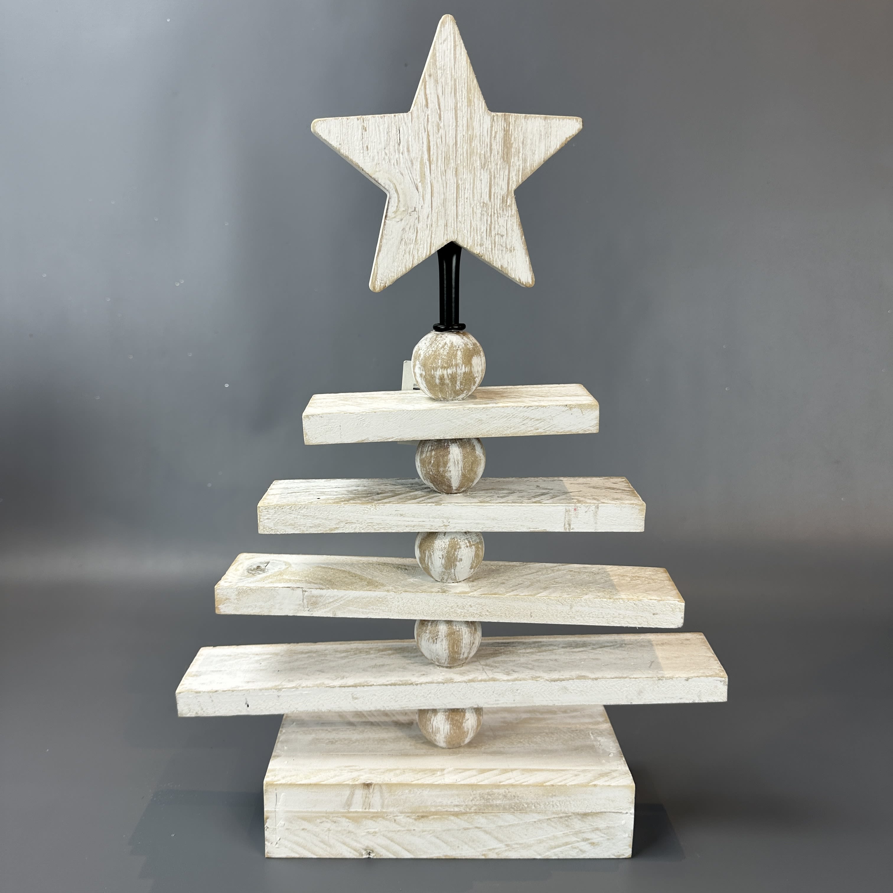 18'' H White Wood Block Tree