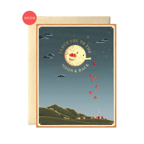 Moon And Back Card