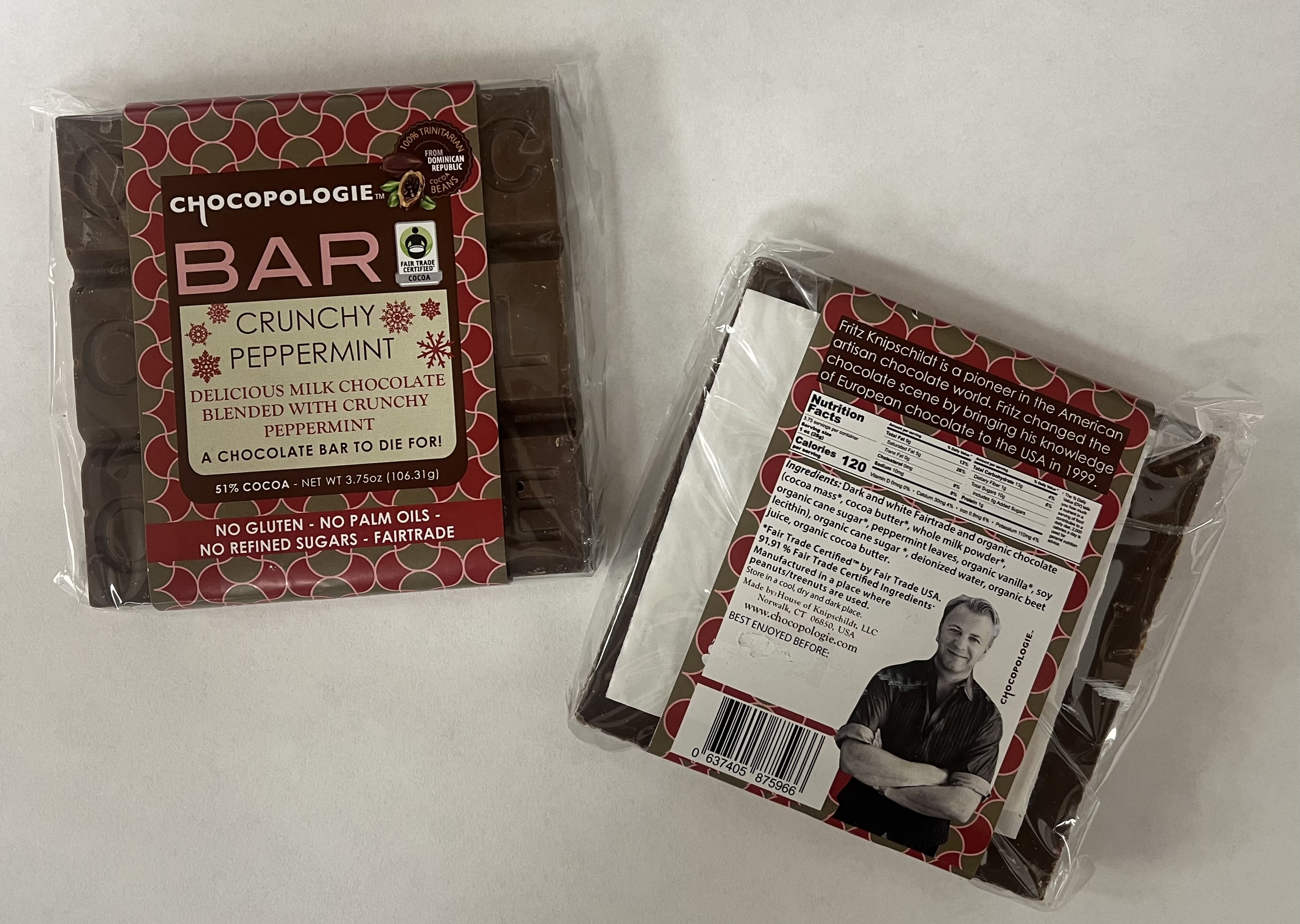 Chocopologie Crunchy Peppermint Bar 3.75 oz Flower Bouquet