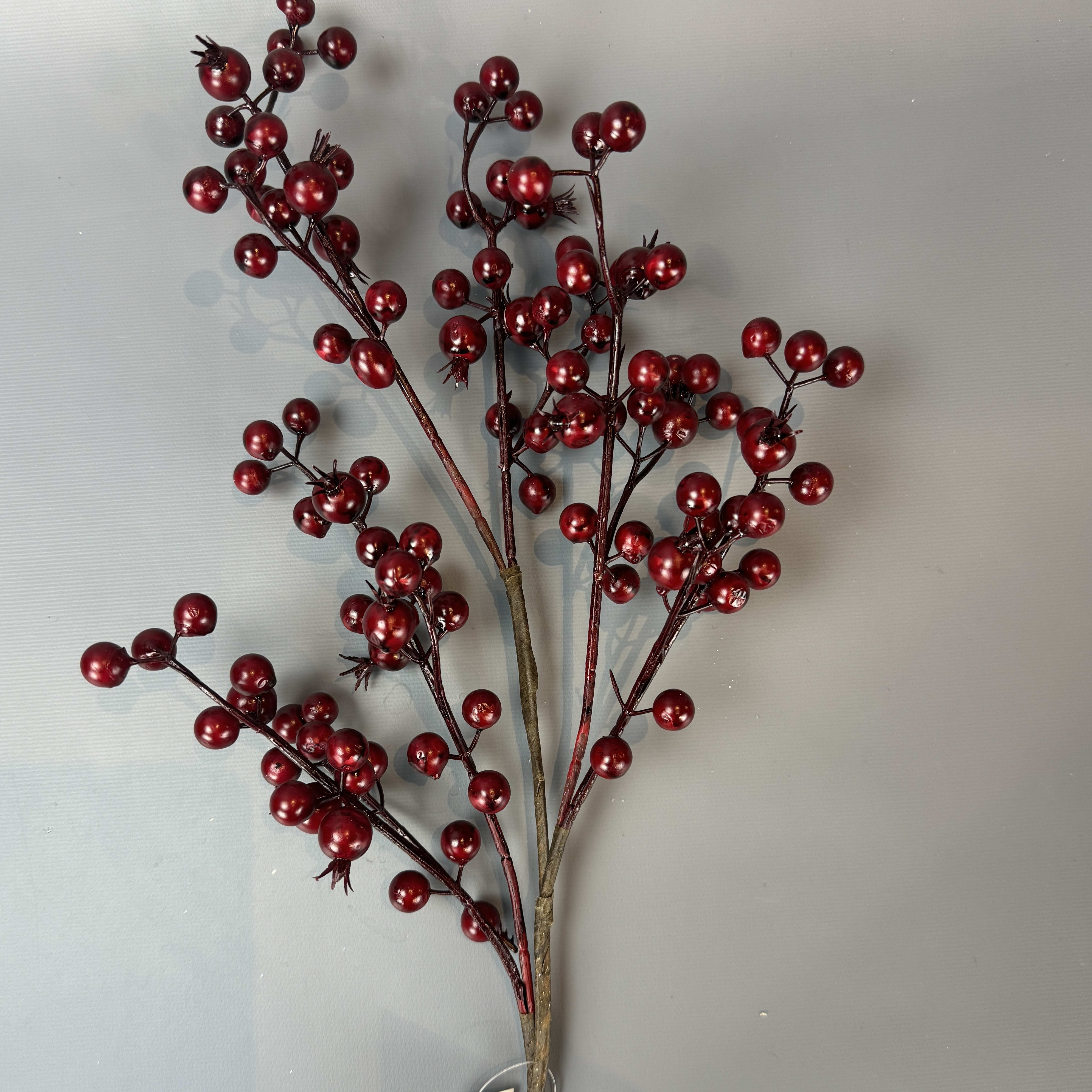 MIXED BERRY/CRABAPPLE SPRAY Burgandy