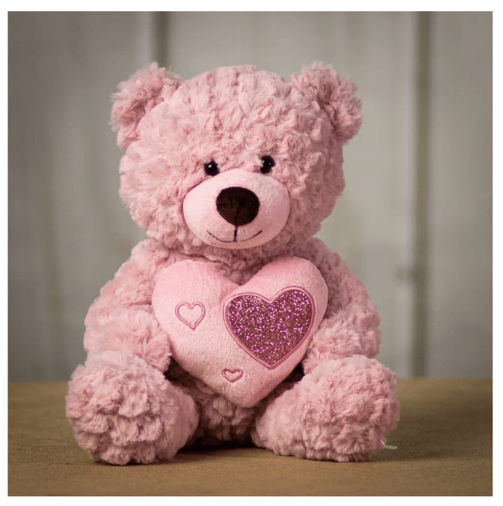 Teddy Bear Rose & Violet 10" Flower Bouquet