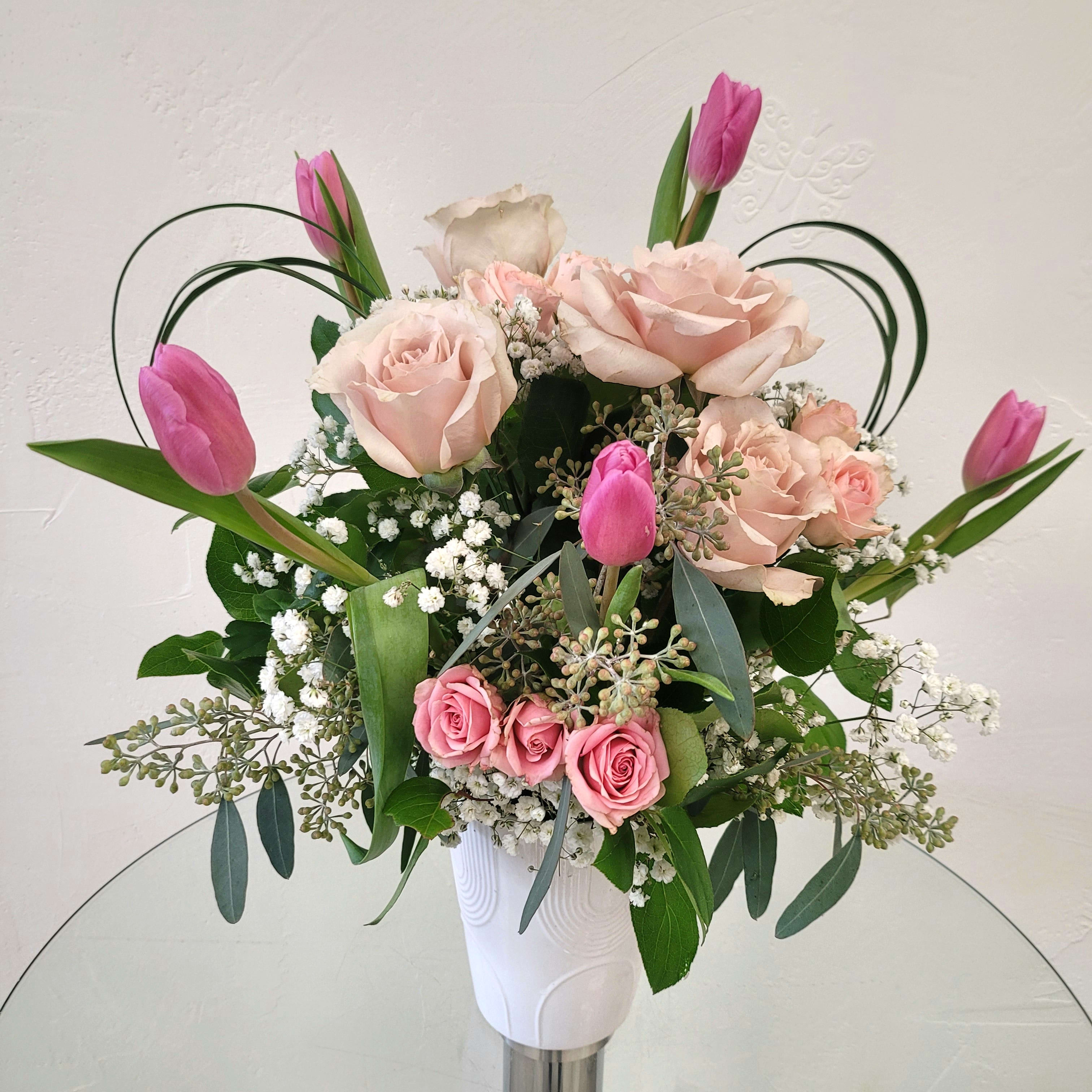 Blushing Heart Flower Bouquet