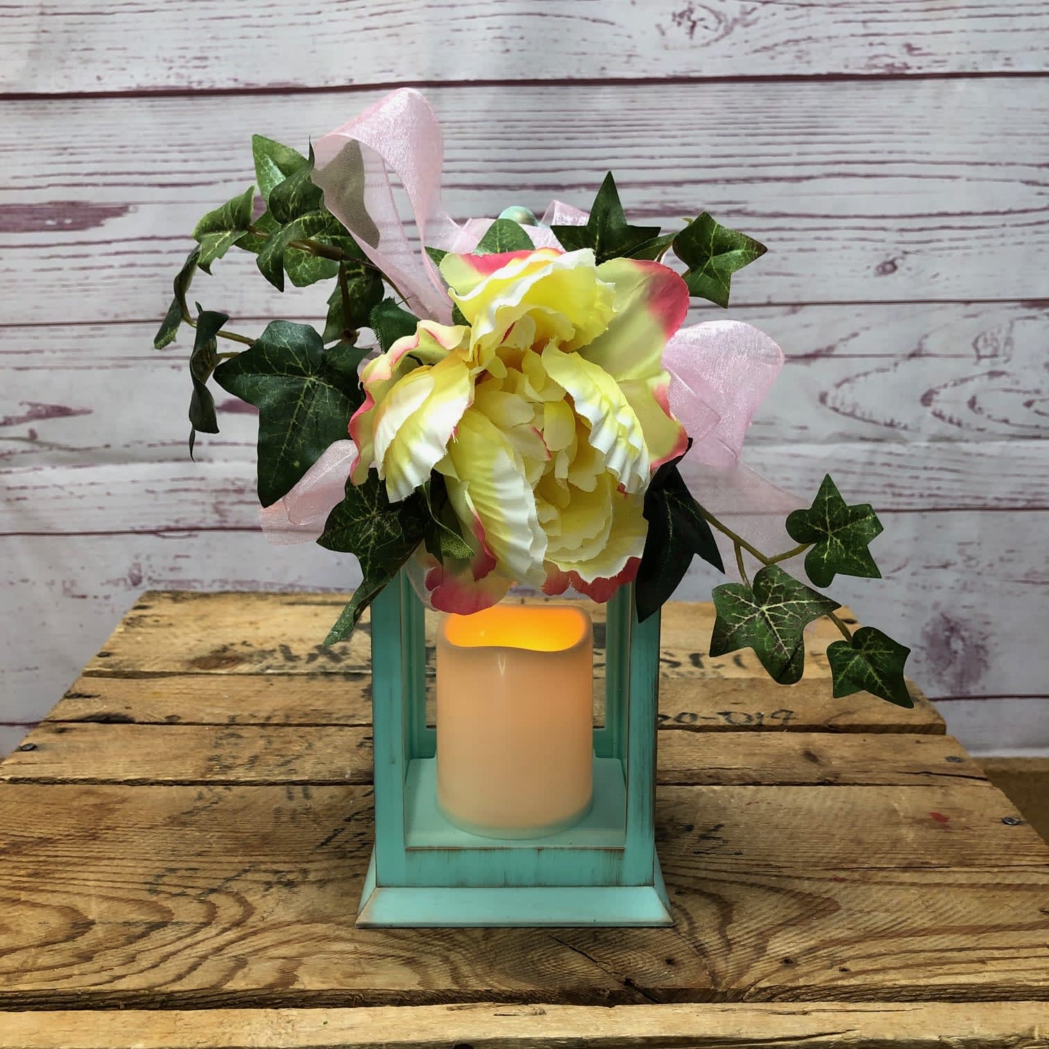 Spring Splash Silk (artificial) Lantern Flower Bouquet