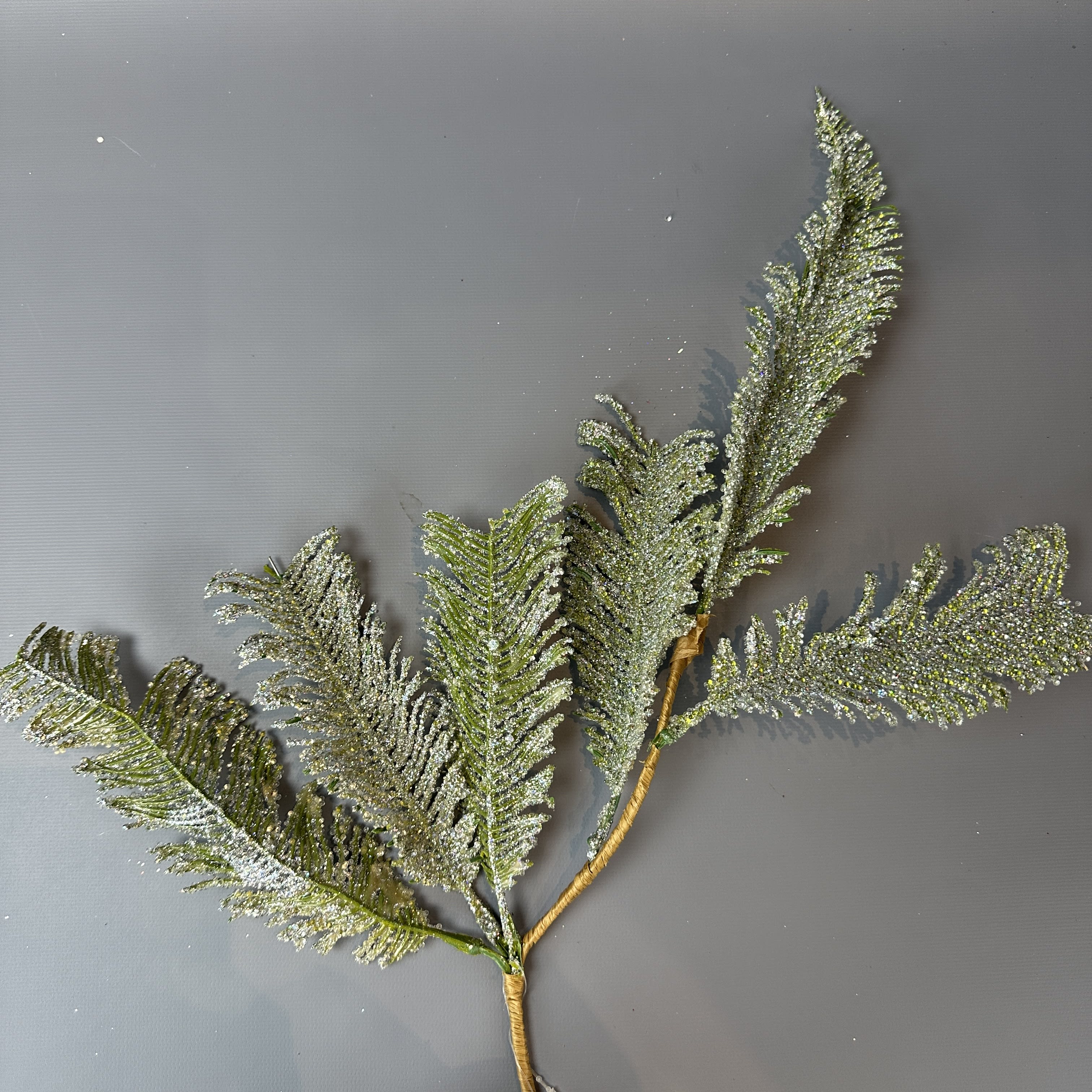 BEADED GREEN SPRAY 28''L