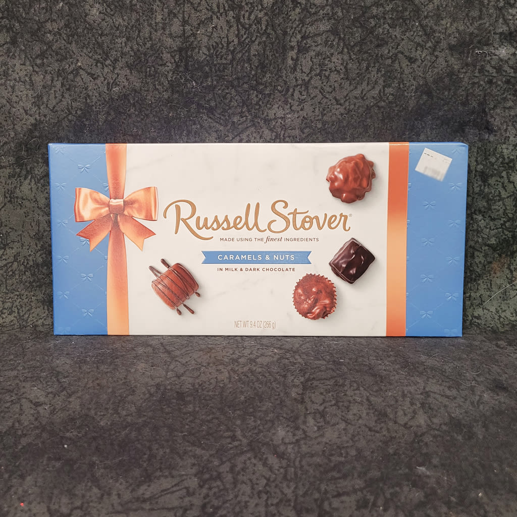 GACANDYCARAMELNUT - Russell Stover Caramels and Nuts 9.4OZ Flower Bouquet