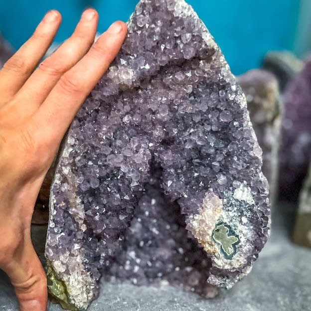 Standing Raw "Rainbow" Amethyst Cathedral