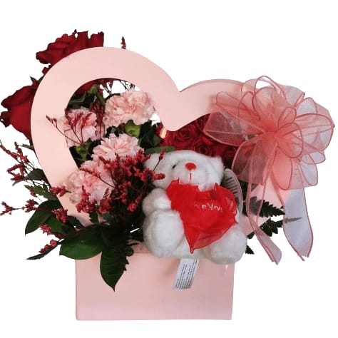 Heart-shaped Floral Bag Flower Bouquet