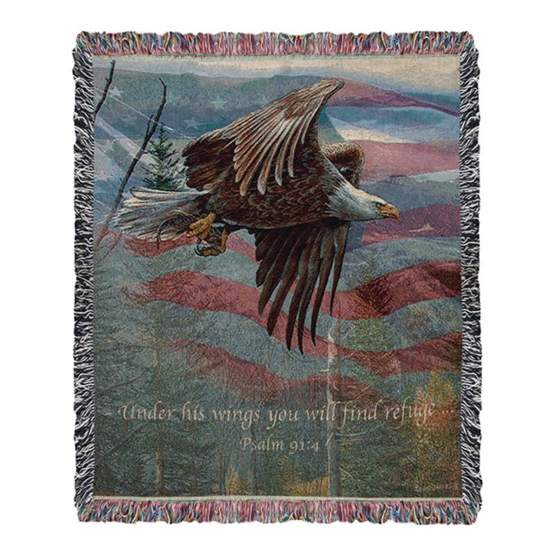 May Freedom Fly Forever Tapestry Throw