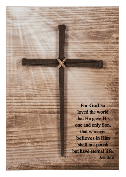 Wall Plaque "For God So..." Flower Bouquet