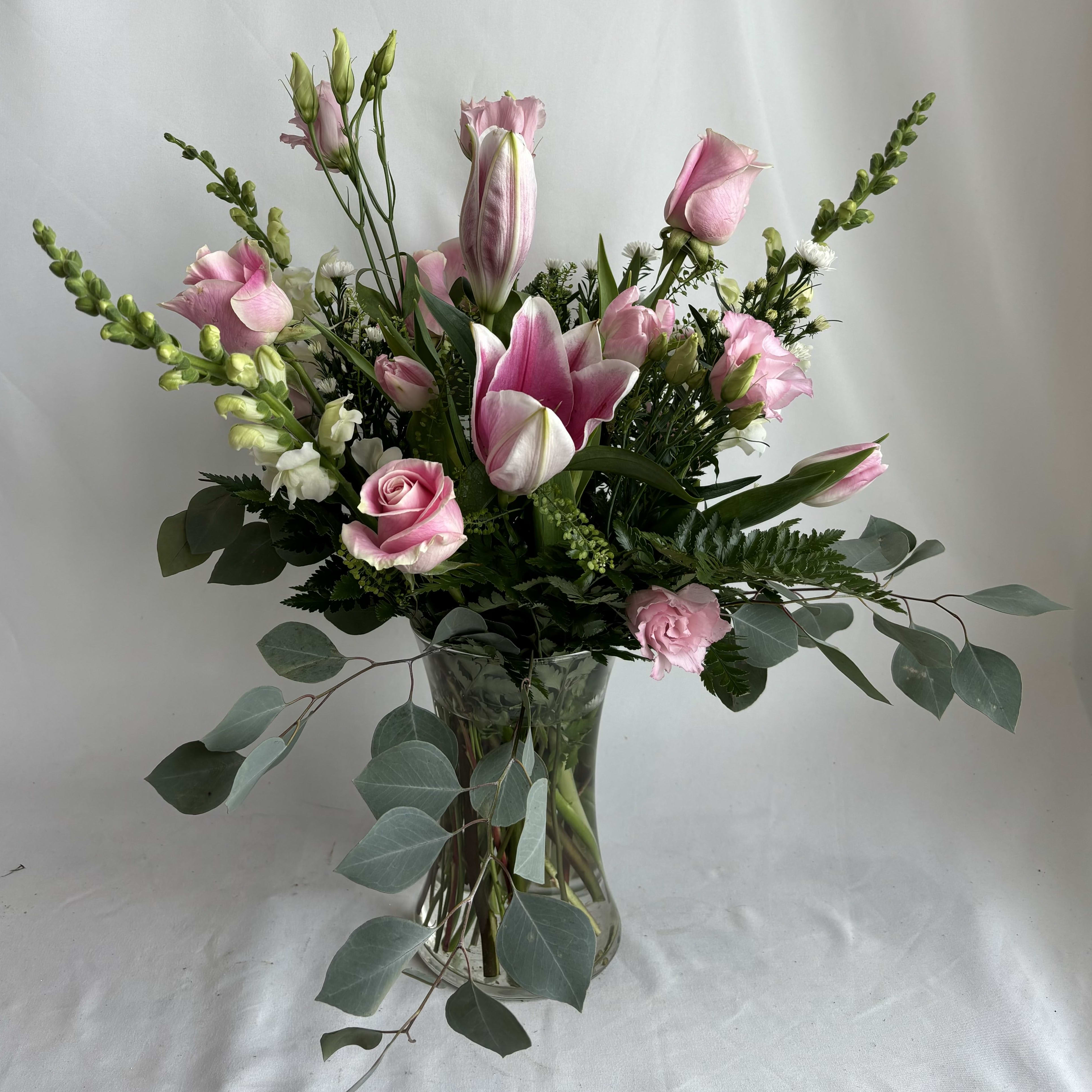 All Pinked Up Flower Bouquet