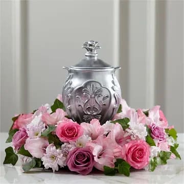 Pink Urn Wreath