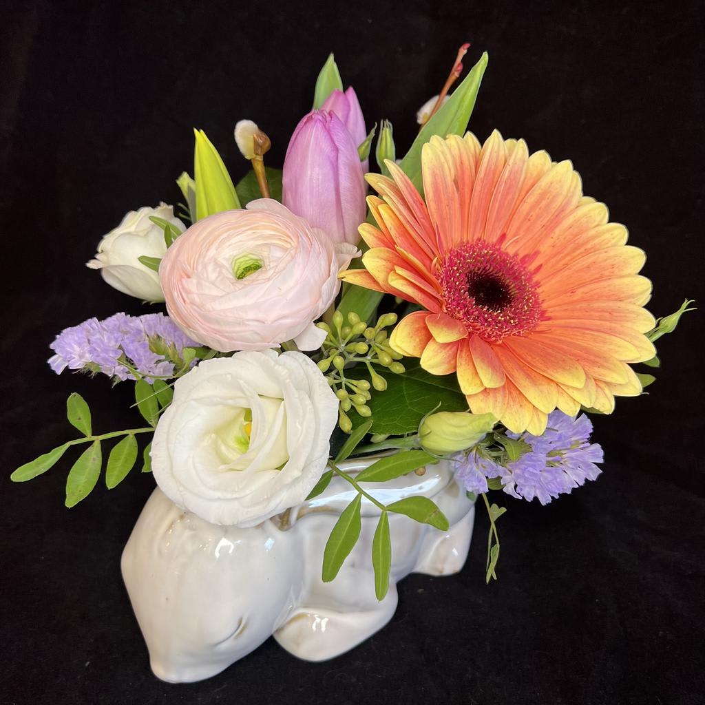 Sleepy Spring Bunny Flower Bouquet