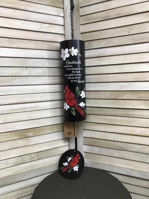 Large Cardinal Bell chime -36" Flower Bouquet