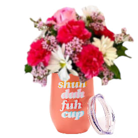 Shut Duh Fuh Cup - Wine Cup Flower Bouquet