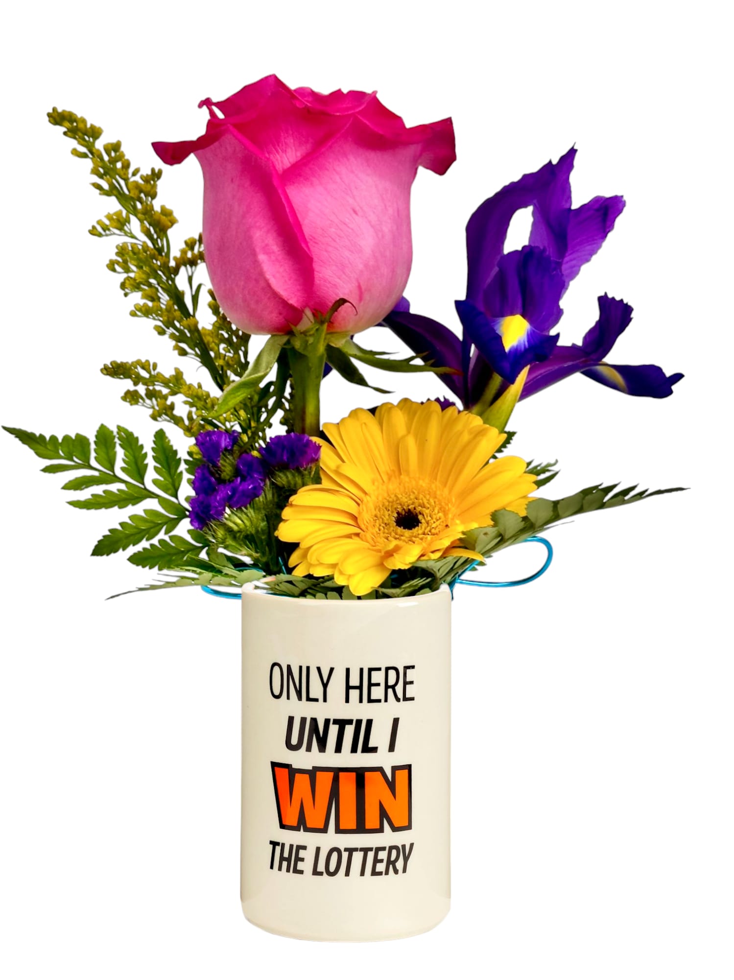 Pencil Cup - Only Here Untl I Win The Lottery Flower Bouquet