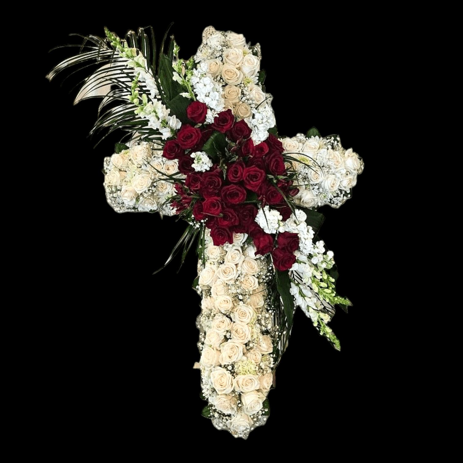 WHITE & RED STANDING SPRAY